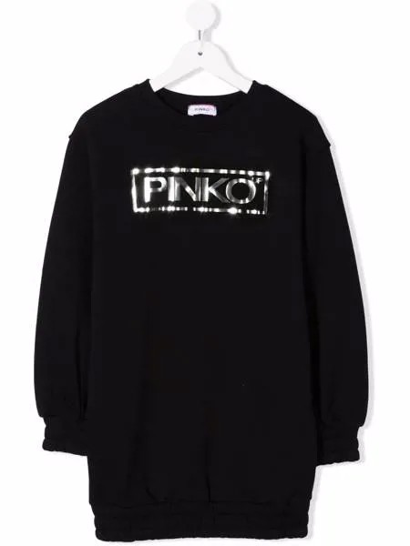 Pinko Kids платье-джемпер с логотипом