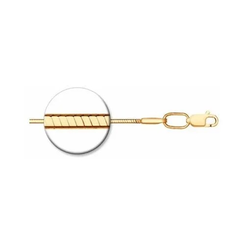 Цепь The Jeweller, серебро, 925 проба, золочение, длина 50 см, средний вес 4.41 г, золотой