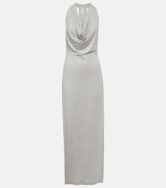 Платье макси Neeta из джерси NORMA KAMALI, серый