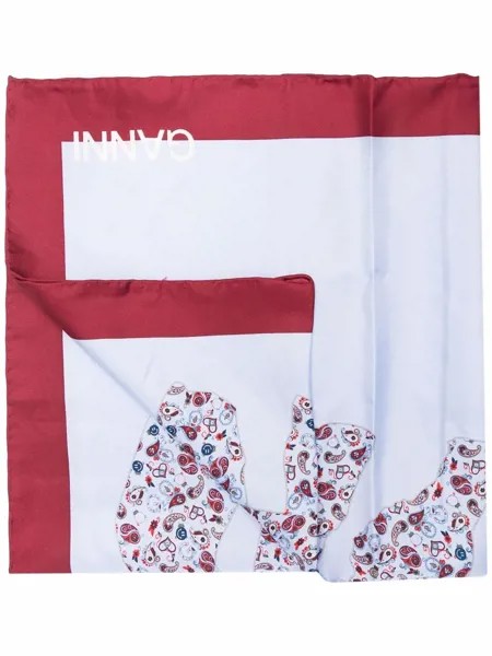 GANNI love-printed silk scarf