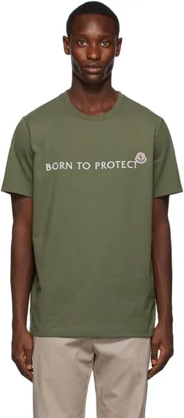 Зеленая футболка \Born To Protect\