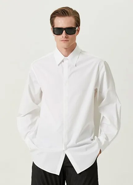 Белая рубашка с британским воротником Valentino