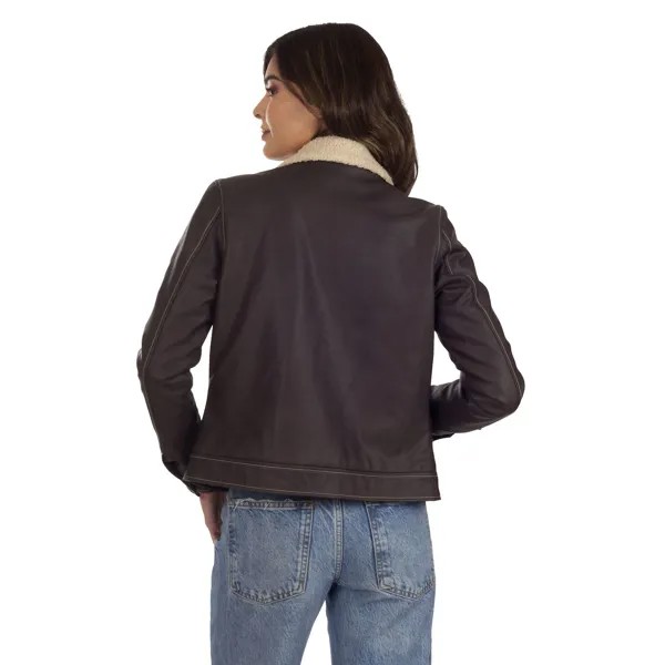 Женская куртка Wrangler из искусственной кожи на подкладке из шерпы Wrangler, черный