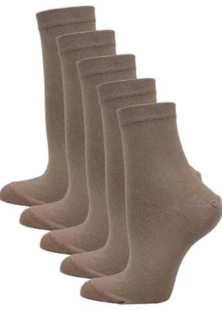 Женские Классические носки Годовой запас, 5 пар, бежевые, 23 (36-38)