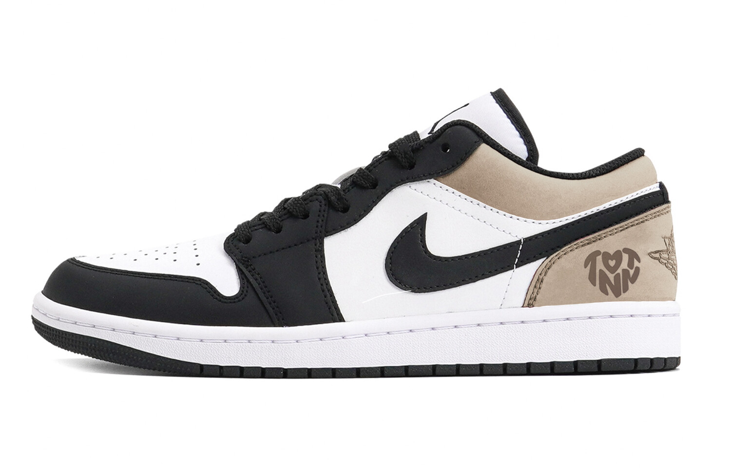 Кроссовки Air Jordan 1 Vintage Basketball Shoes Men Low-top Brown/Black/White, хаки