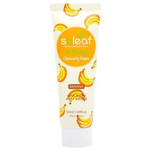 Soleaf очищающая пенка для лица с бананом So Fruity, 50 мл
