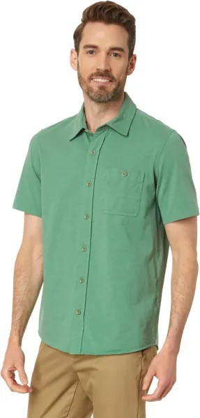 Органическая рубашка на пуговицах с короткими рукавами, промытая озером L.L.Bean, цвет Clover
