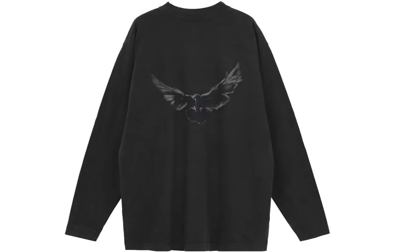 Футболка Balenciaga X Gap X Balenciaga Tripartite Collaboration, унисекс, черная, выцветшая Yeezy, черный