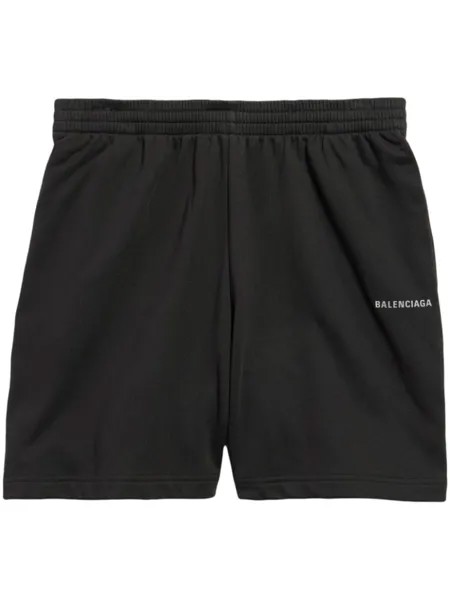 Balenciaga спортивные шорты с логотипом, черный