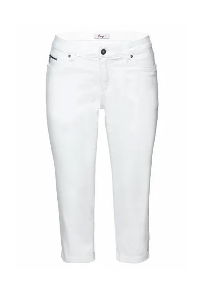 Джинсы-капри с эффектами поношенности sheego, цвет White Denim