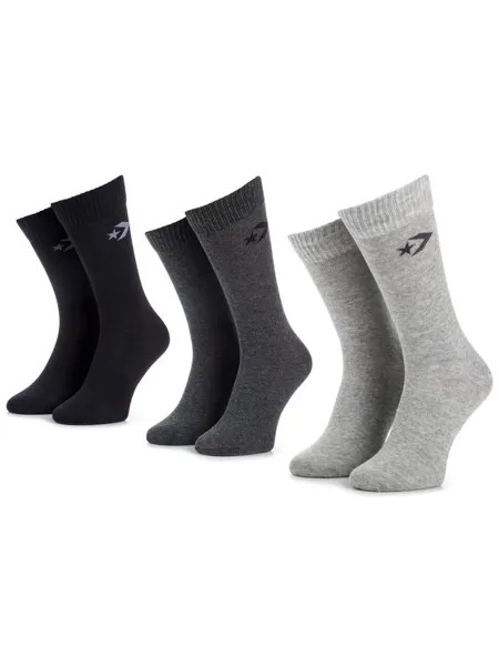 Комплект из 3 высоких носков унисекс Converse, черный