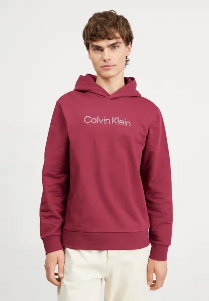 Толстовка с капюшоном Calvin Klein, светло-красный