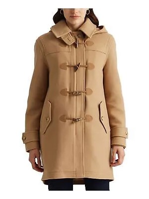 RALPH LAUREN Женская бежевая зимняя куртка с капюшоном на пуговицах и петлях Пальто L