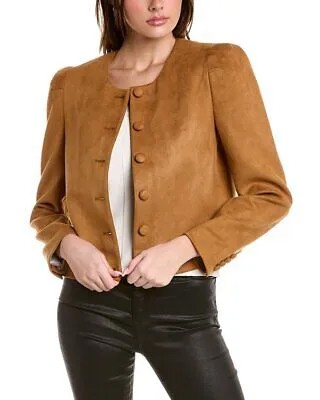Bcbgmaxazria Куртка с пышными рукавами женская коричневая S