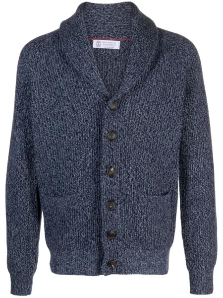Brunello Cucinelli кардиган с V-образным вырезом, синий