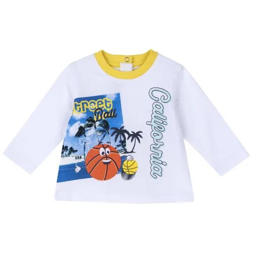 Лонгслив Chicco, хлопок, размер 104, белый
