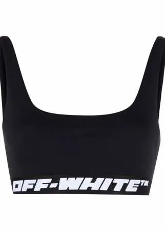 Off-White спортивный бюстгальтер с логотипом