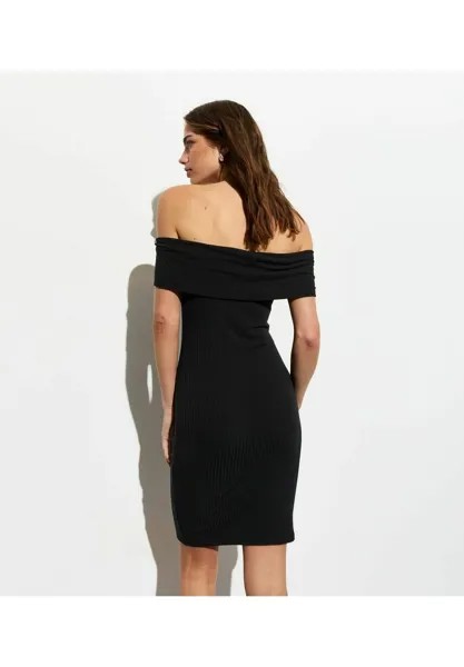 Платье-футляр RIBBED New Look, черный