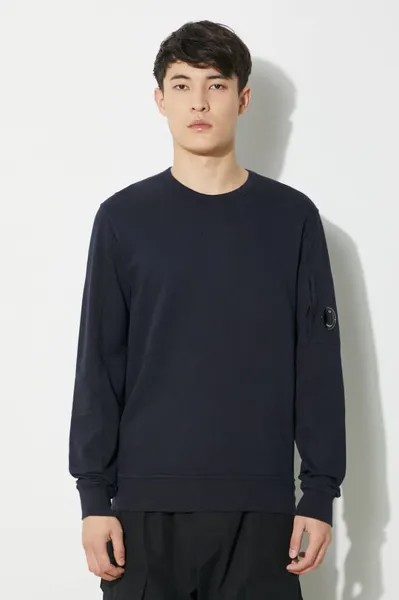 Хлопковая толстовка Light Fleece C.P. Company, темно-синий
