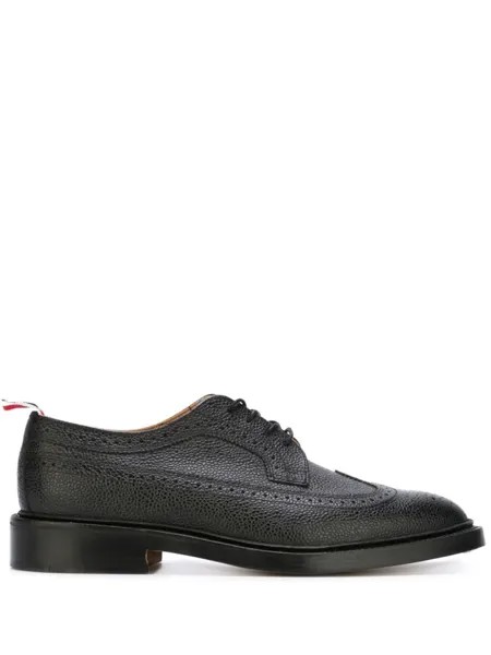 Thom Browne броги с зернистой фактурой кожи, черный