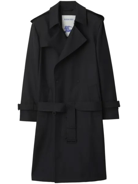 Двубортный тренч с поясом Burberry, черный