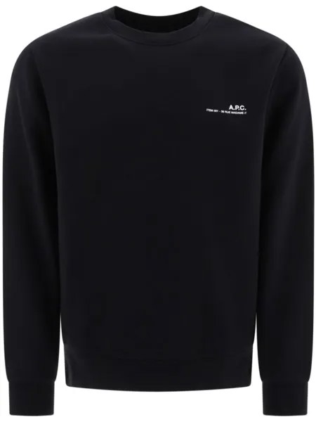 A.P.C. хлопковая толстовка с логотипом, черный