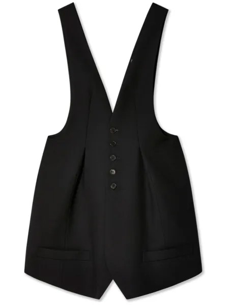 Noir Kei Ninomiya платье мини с V-образным вырезом, черный