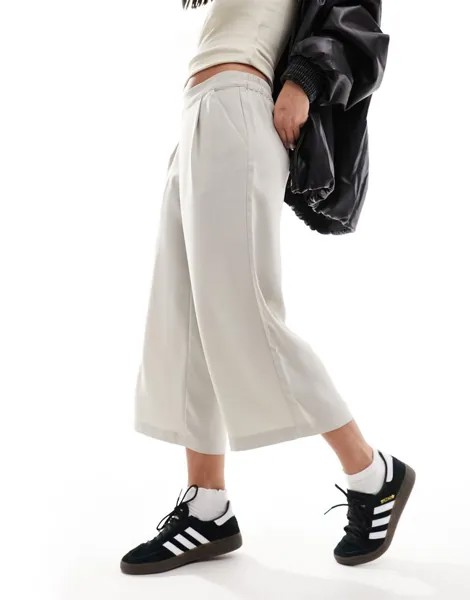 Vero Moda – брюки-кюлоты каменного цвета