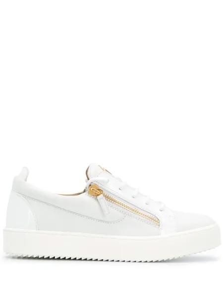 Giuseppe Zanotti кеды Frankie с молниями, белый