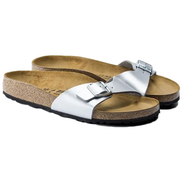 Шлепанцы Birkenstock Madrid Narrow, серебряный