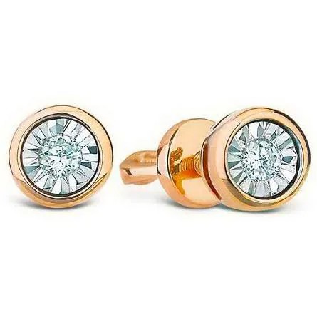 Серьги женские из золота Лукас-Голд E01-D-E300060DIA, бриллиант