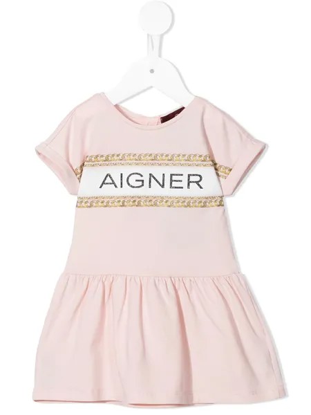 Aigner Kids платье-футболка с логотипом