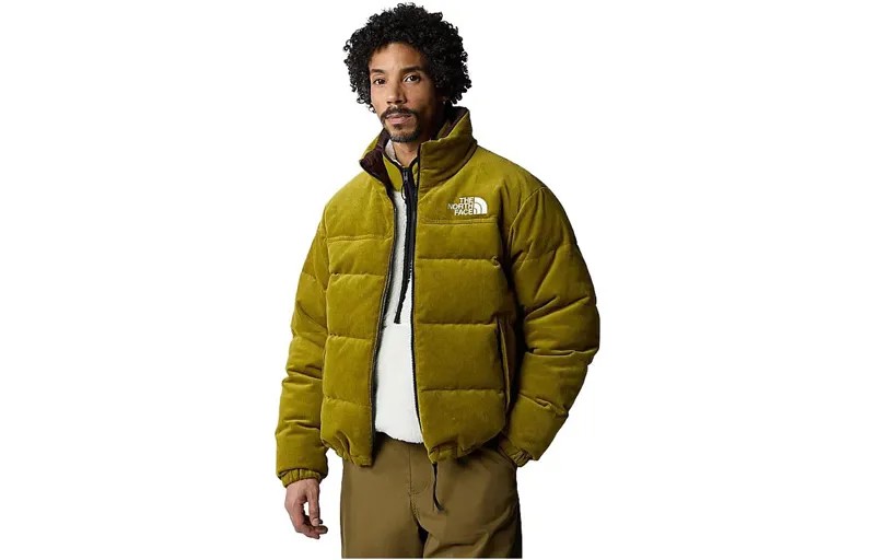 Nuptse Пуховик мужской хаки The North Face, желтый