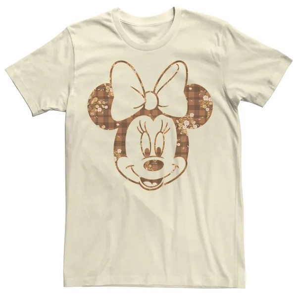 Мужская футболка в клетку с цветочным принтом Disney Mickey And Friends Minnie Licensed Character