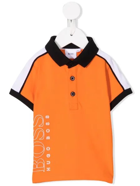 BOSS Kidswear рубашка поло в стиле колор-блок