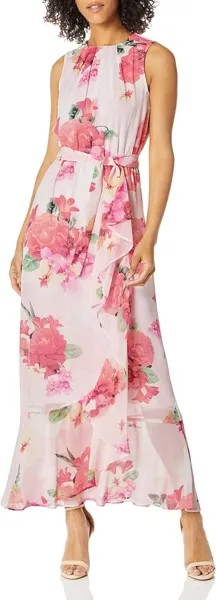 Женское платье макси Calvin Klein, цвет Porcelain Rose Multi