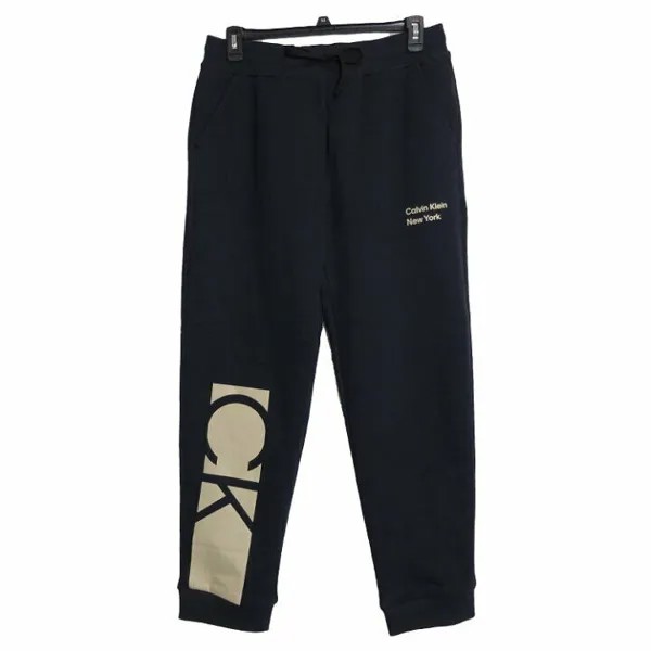 Мужские спортивные штаны с логотипом Calvin Klein, зауженные брюки для бега из флиса, НОВИНКА