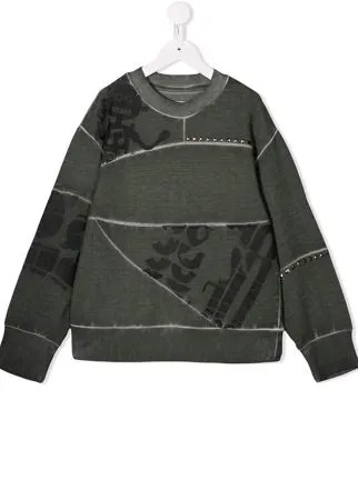 John Galliano Kids толстовка со вставками и принтом