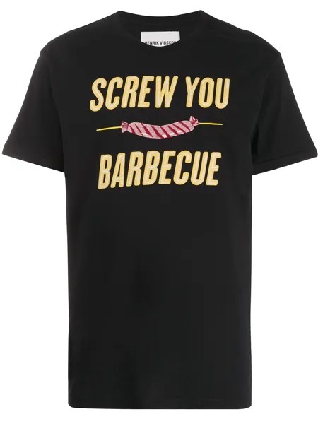 HENRIK VIBSKOV футболка Screw You BBQ с круглым вырезом