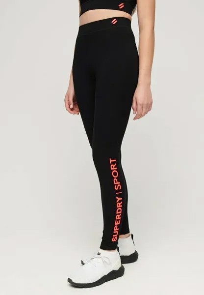 Брюки CORE HIGH WAISTED  Superdry, черный