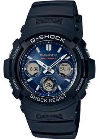 Японские наручные  мужские часы Casio AWG-M100SB-2A. Коллекция G-Shock