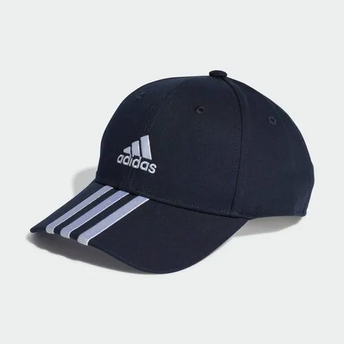 Бейсболка adidas 3-Stripes Cotton Twill Baseball Cap для мужчин, размер OSFM, legend ink / white