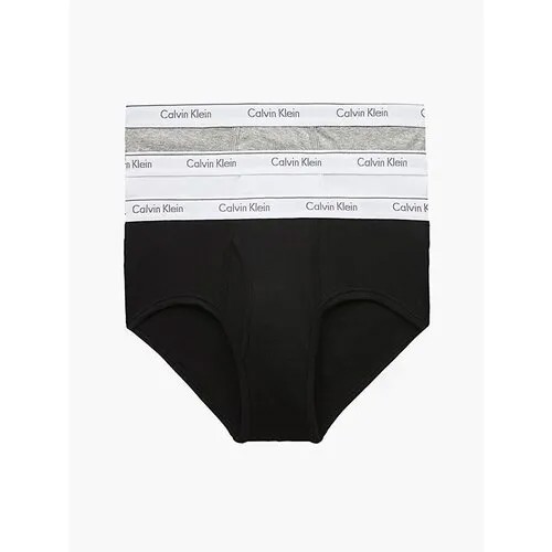 Трусы CALVIN KLEIN, 3 шт., размер L, серый, белый