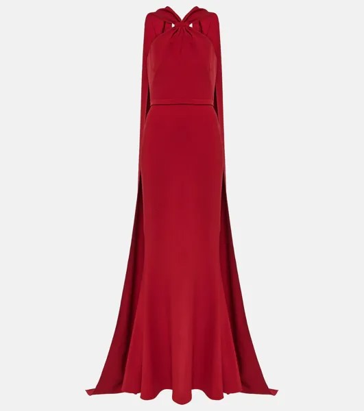 Креповое платье lilien с воротником-халтером Safiyaa, красный