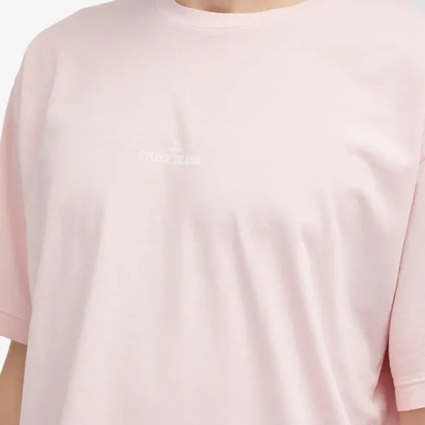 Stone Island Футболка с царапанным принтом, розовый