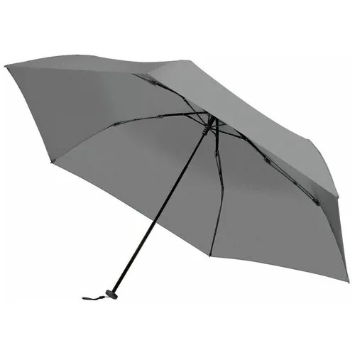 Мини-зонт Stride, механика, 3 сложения, купол 90 см., 6 спиц, чехол в комплекте, для мужчин, серый