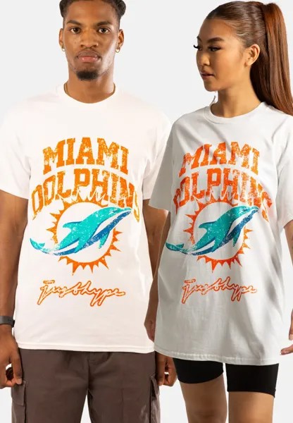 Футболка с принтом MIAMI DOLPHINS Hype, цвет white