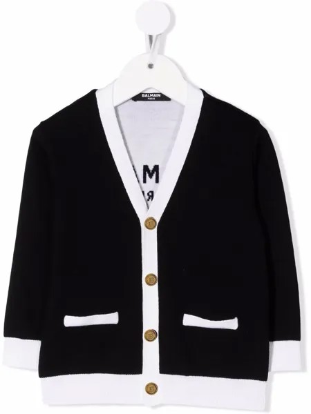 Balmain Kids кардиган с логотипом