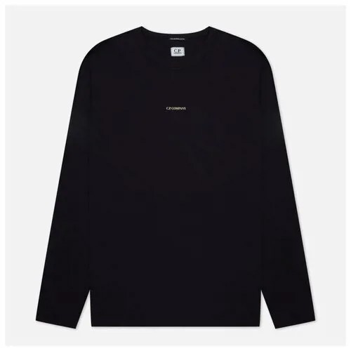 Мужской лонгслив C.P. Company Mercerized Light Jersey Chest Logo синий , Размер S