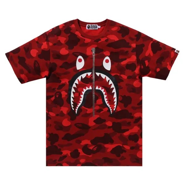 Футболка BAPE Color Camo Shark 'Red', красный